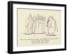 There Was an Old Person of China, Whose Daughters Were Jiska and Dinah-Edward Lear-Framed Giclee Print