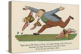 There Was an Old Person of Dover, Who Rushed Through a Field of Blue Clover-Edward Lear-Stretched Canvas