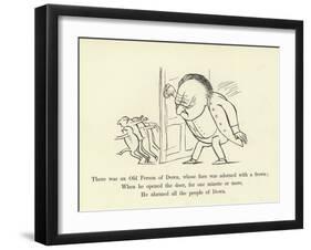 There Was an Old Person of Down, Whose Face Was Adorned with a Frown-Edward Lear-Framed Giclee Print