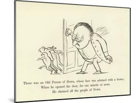 There Was an Old Person of Down, Whose Face Was Adorned with a Frown-Edward Lear-Mounted Giclee Print