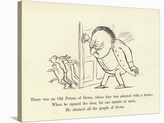 There Was an Old Person of Down, Whose Face Was Adorned with a Frown-Edward Lear-Stretched Canvas