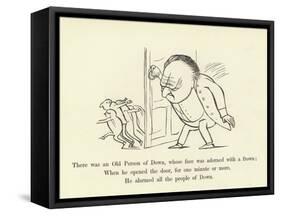 There Was an Old Person of Down, Whose Face Was Adorned with a Frown-Edward Lear-Framed Stretched Canvas