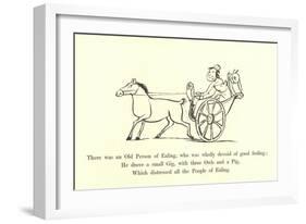 There Was an Old Person of Ealing, Who Was Wholly Devoid of Good Feeling-Edward Lear-Framed Giclee Print