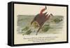 There Was an Old Person of Ems, Who Casually Fell in the Thames-Edward Lear-Framed Stretched Canvas