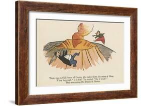 There Was an Old Person of Gretna, Who Rushed Down the Crater of Etna-Edward Lear-Framed Giclee Print