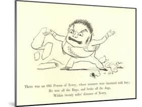 There Was an Old Person of Newry, Whose Manners Were Tinctured with Fury-Edward Lear-Mounted Giclee Print