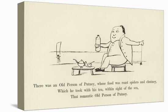 There Was an Old Person of Putney, Whose Food Was Roast Spiders and Chutney-Edward Lear-Stretched Canvas