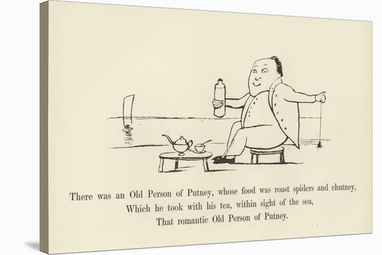 There Was an Old Person of Putney, Whose Food Was Roast Spiders and Chutney-Edward Lear-Stretched Canvas