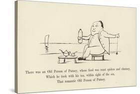 There Was an Old Person of Putney, Whose Food Was Roast Spiders and Chutney-Edward Lear-Stretched Canvas