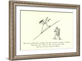 There Was an Old Person of Rimini, Who Said, "Gracious! Goodness! O Gimini!"-Edward Lear-Framed Giclee Print