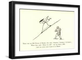 There Was an Old Person of Rimini, Who Said, "Gracious! Goodness! O Gimini!"-Edward Lear-Framed Giclee Print
