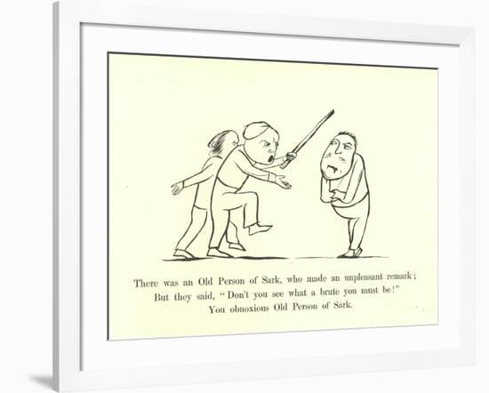 There Was an Old Person of Sark, Who Made an Unpleasant Remark-Edward Lear-Framed Giclee Print