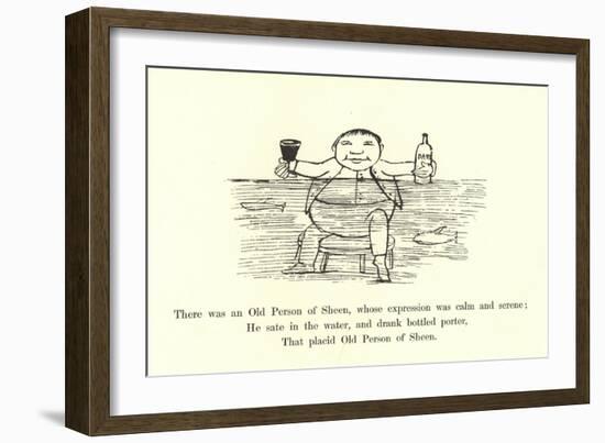 There Was an Old Person of Sheen, Whose Expression Was Calm and Serene-Edward Lear-Framed Giclee Print