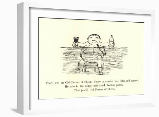 There Was an Old Person of Sheen, Whose Expression Was Calm and Serene-Edward Lear-Framed Giclee Print