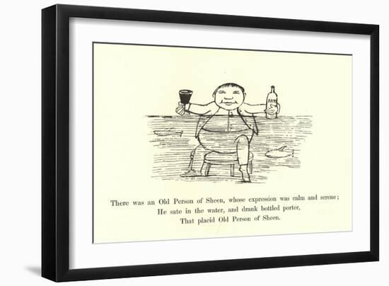 There Was an Old Person of Sheen, Whose Expression Was Calm and Serene-Edward Lear-Framed Premium Giclee Print
