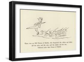 There Was an Old Person of Shields, Who Frequented the Valleys and Fields-Edward Lear-Framed Giclee Print