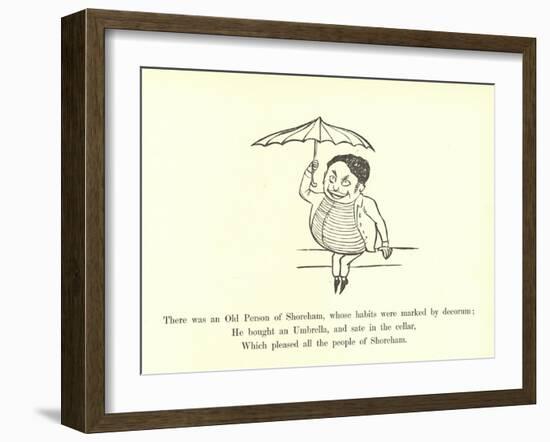 There Was an Old Person of Shoreham, Whose Habits Were Marked by Decorum-Edward Lear-Framed Giclee Print