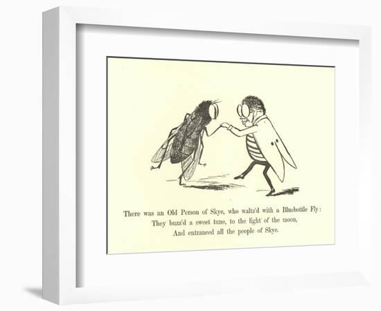 There Was an Old Person of Skye, Who Waltz'D with a Bluebottle Fly-Edward Lear-Framed Giclee Print