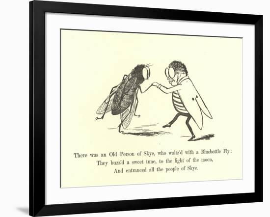 There Was an Old Person of Skye, Who Waltz'D with a Bluebottle Fly-Edward Lear-Framed Giclee Print