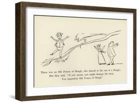 There Was an Old Person of Slough, Who Danced at the End of a Bough-Edward Lear-Framed Giclee Print