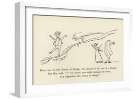 There Was an Old Person of Slough, Who Danced at the End of a Bough-Edward Lear-Framed Giclee Print