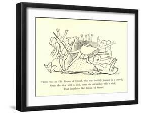 There Was an Old Person of Stroud, Who Was Horribly Jammed in a Crowd-Edward Lear-Framed Giclee Print