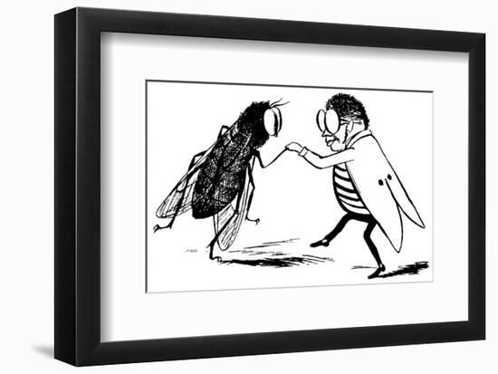 There Was An Old Person of The Skye, Who Waltzed With A Bluebottle Fly-Edward Lear-Framed Premium Giclee Print