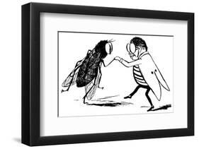 There Was An Old Person of The Skye, Who Waltzed With A Bluebottle Fly-Edward Lear-Framed Premium Giclee Print