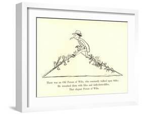 There Was an Old Person of Wilts, Who Constantly Walked Upon Stilts-Edward Lear-Framed Giclee Print