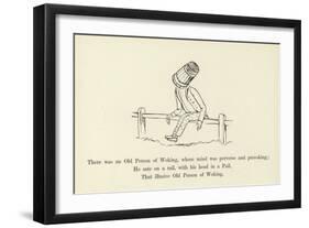 There Was an Old Person of Woking, Whose Mind Was Perverse and Provoking-Edward Lear-Framed Premium Giclee Print