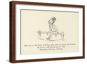 There Was an Old Person of Woking, Whose Mind Was Perverse and Provoking-Edward Lear-Framed Giclee Print