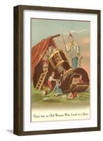 There was an Old Woman who Lived in a Shoe-null-Framed Art Print