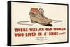 There Was an Old Woman Who Lived in a Shoe-John Hassall-Framed Stretched Canvas