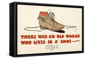 There Was an Old Woman Who Lived in a Shoe-John Hassall-Framed Stretched Canvas