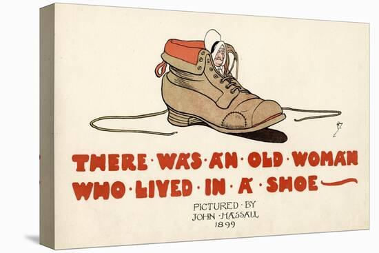 There Was an Old Woman Who Lived in a Shoe-John Hassall-Stretched Canvas