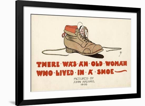 There Was an Old Woman Who Lived in a Shoe-John Hassall-Framed Premium Giclee Print