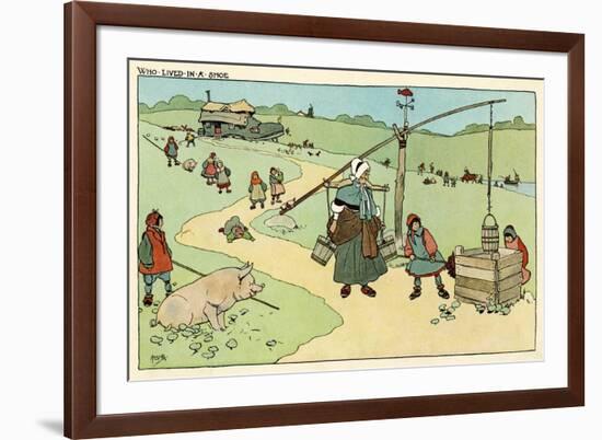 There Was an Old Woman Who Lived in a Shoe-John Hassall-Framed Premium Giclee Print