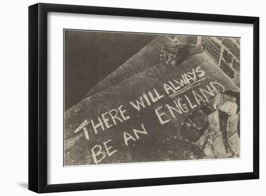 There Will Always Be an England Chalk on Pavement-null-Framed Art Print