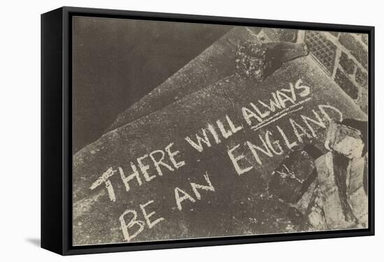 There Will Always Be an England Chalk on Pavement-null-Framed Stretched Canvas