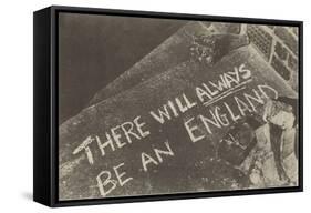 There Will Always Be an England Chalk on Pavement-null-Framed Stretched Canvas