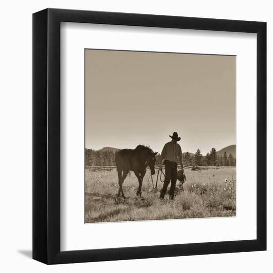 There Will Be Peace In The Valley (sepia)-Barry Hart-Framed Art Print