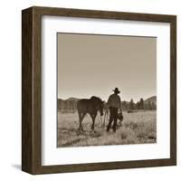 There Will Be Peace In The Valley (sepia)-Barry Hart-Framed Art Print