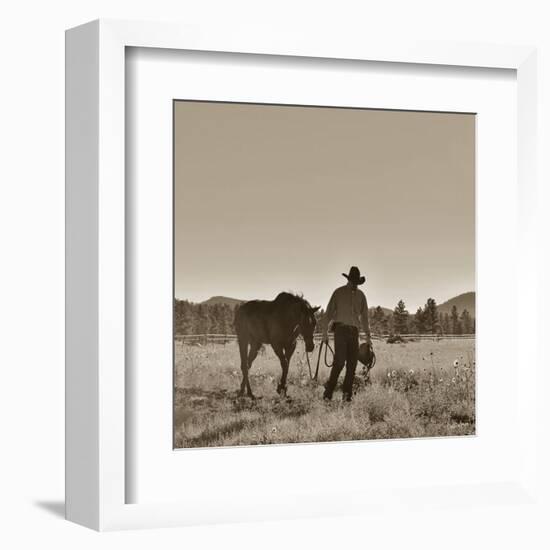 There Will Be Peace In The Valley (sepia)-Barry Hart-Framed Art Print