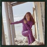 Dalida Posing on a Beach-Therese Begoin-Framed Photographic Print