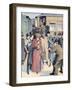 Therèse Humbert (1856-1918) Fraudster Arriving in Paris (Jan 19)-null-Framed Giclee Print