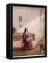 Therese Martin as a Carmelite Nun She Writing L'Histoire de Son Ame-null-Framed Stretched Canvas