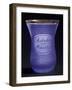 Thermal Drinking Glass in Transparent Glass with Blue Glass Bead Trimmings-null-Framed Giclee Print