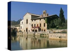 Thermal Pool of Bagno Vignoni, Val D'Orcia, Siena Province, Tuscany, Italy, Europe-Sergio Pitamitz-Stretched Canvas