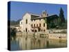 Thermal Pool of Bagno Vignoni, Val D'Orcia, Siena Province, Tuscany, Italy, Europe-Sergio Pitamitz-Stretched Canvas