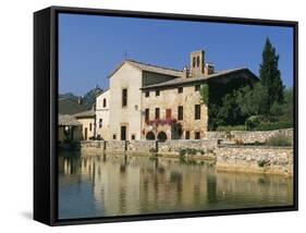 Thermal Pool of Bagno Vignoni, Val D'Orcia, Siena Province, Tuscany, Italy, Europe-Sergio Pitamitz-Framed Stretched Canvas